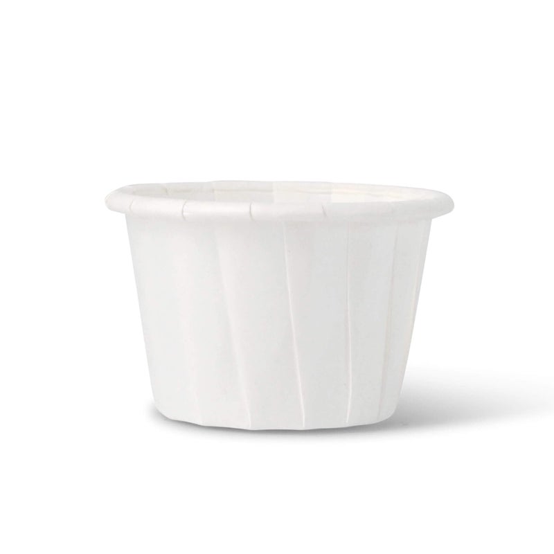 BIOZOYG Paper Sample Cups 250 Pack 1 oz White Round - Sauce Cups Bio-coated Biodegradable - Jello Shot Cups Medicine Cups Portion Cups for Heavy Creme, Mustard, Ketchup - Image 2